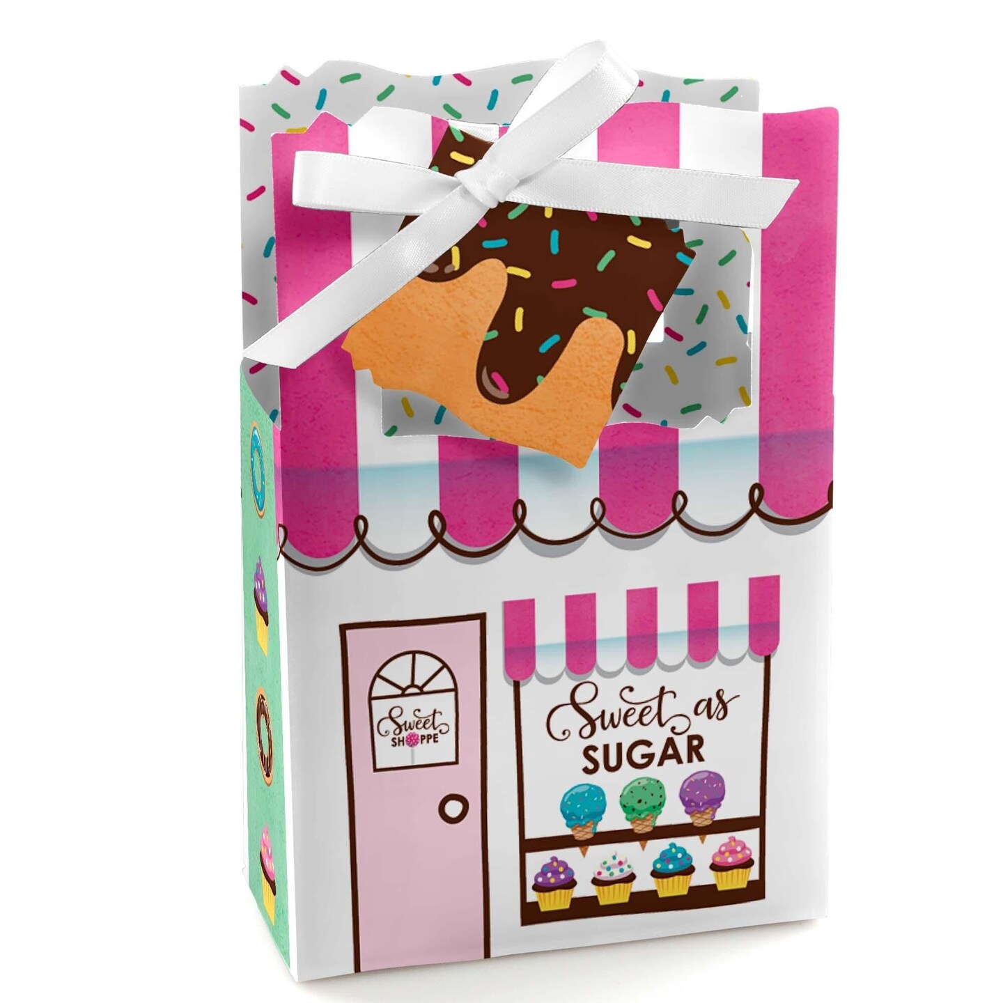 Big Dot of Happiness Sweet Shoppe - Candy and Bakery Birthday Party or Baby Shower Favor Boxes - Set of 12