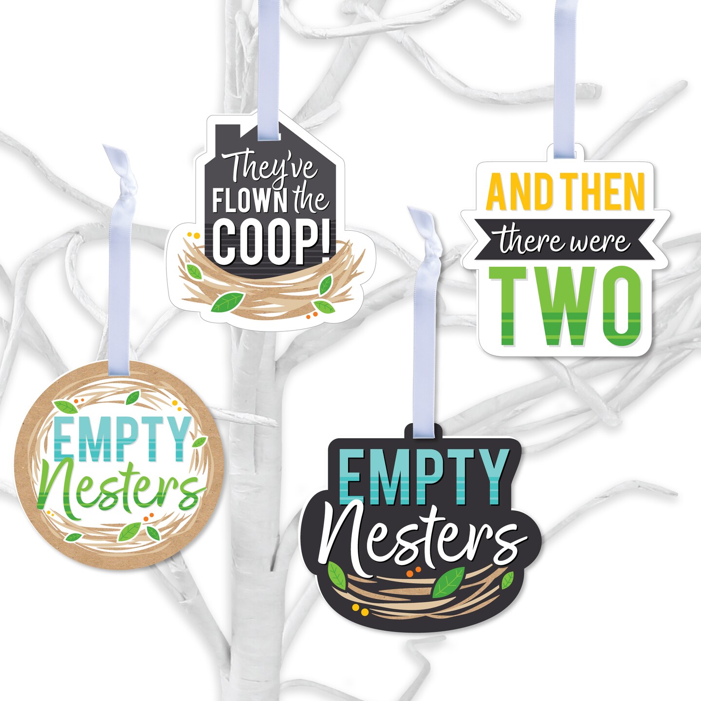 Big Dot of Happiness Empty Nesters - Empty Nest Decorations - Tree Ornaments - Set of 12
