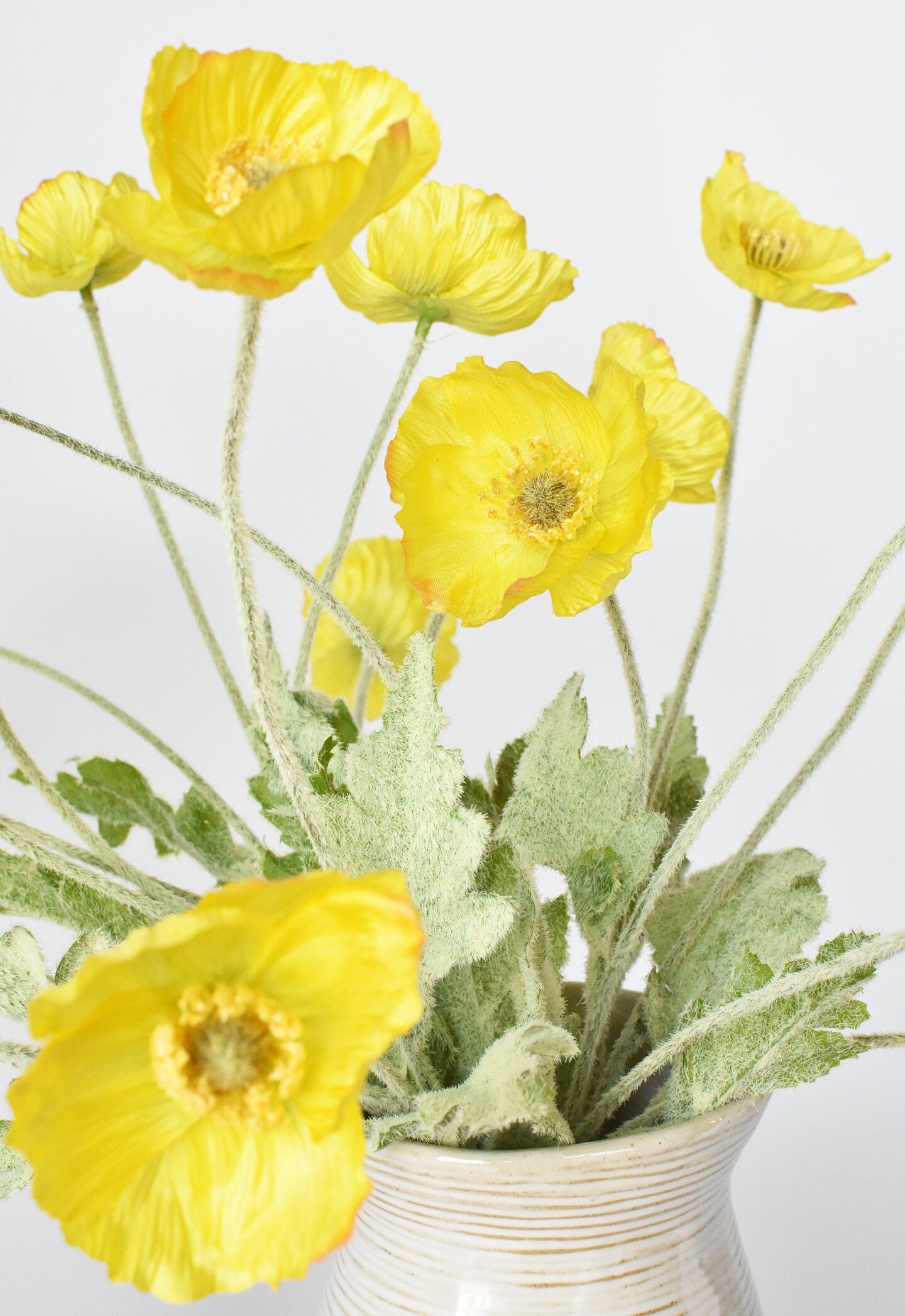 24&#x22; Faux Yellow Poppy Stem
