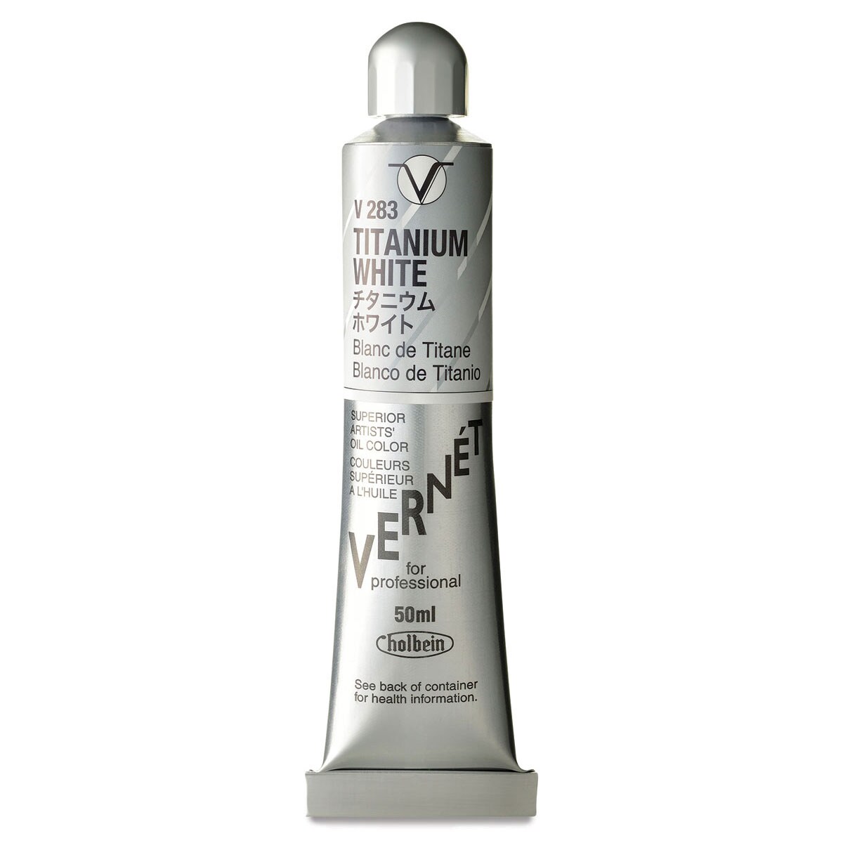 Holbein Vern&#xE9;t Superior Artists&#x27; Oil Color - Titanium White, 50 ml tube