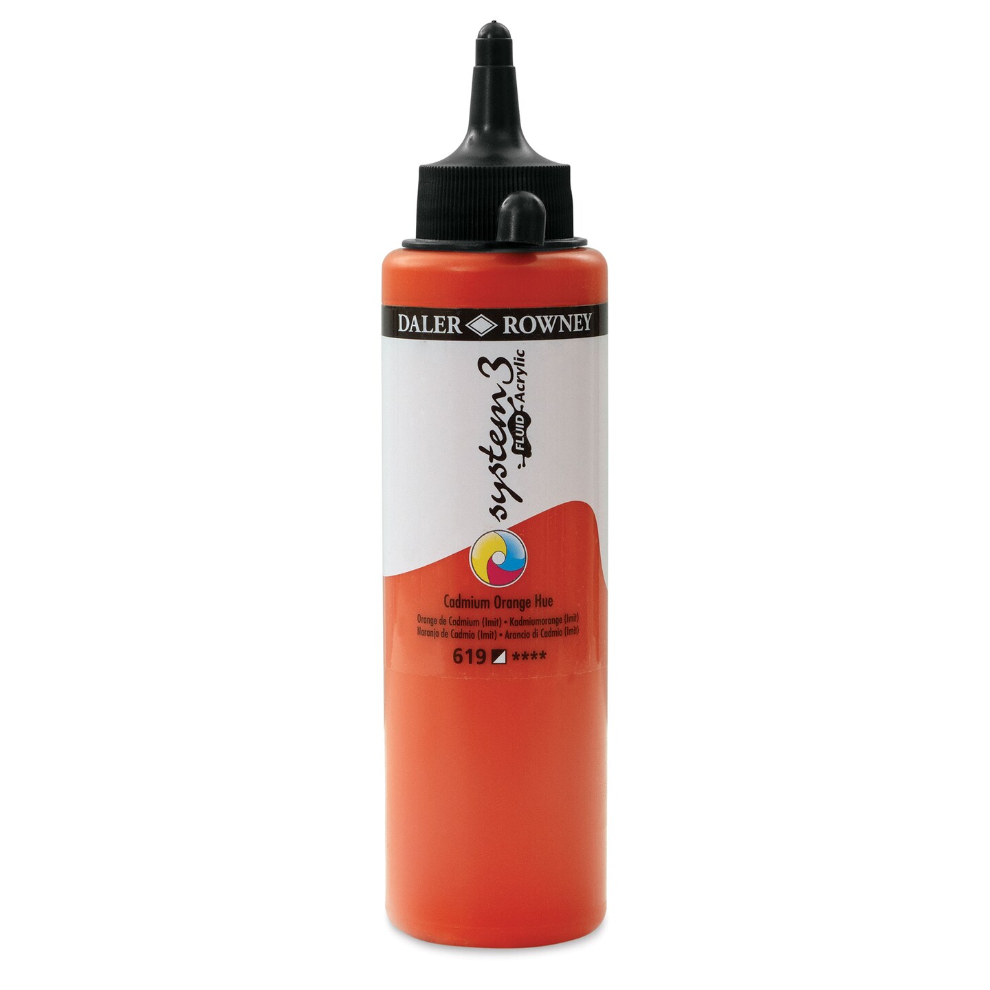 Daler-Rowney System3 Fluid Acrylic - Cadmium Orange Hue, 250 ml