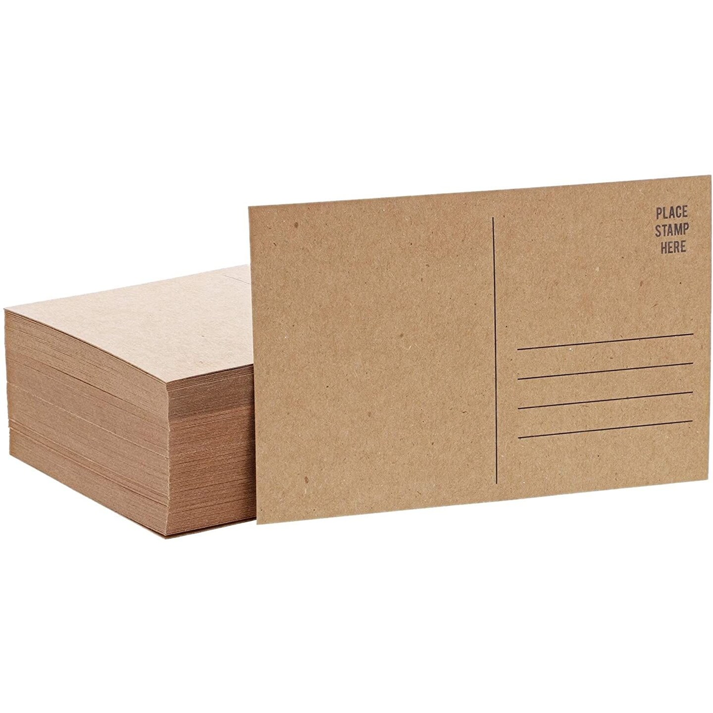 100 Pack Bulk Kraft Paper Blank Postcards for Mailing, Wedding, DIY Arts  and Crafts, 350gsm (4 x 6 In)