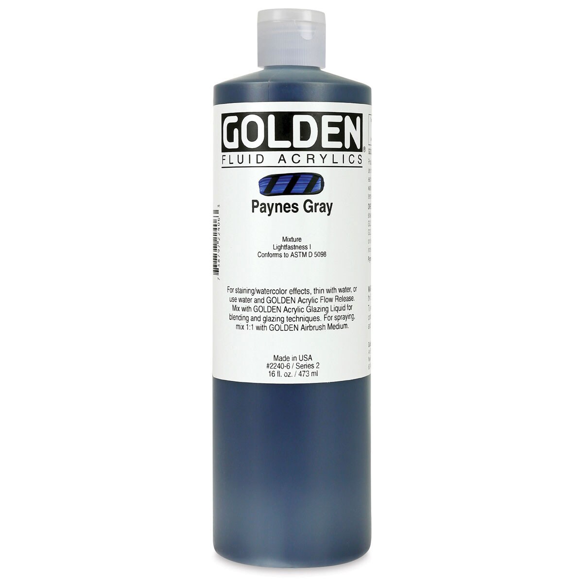 Golden Fluid Acrylics Payne's Gray, 16 oz bottle Michaels