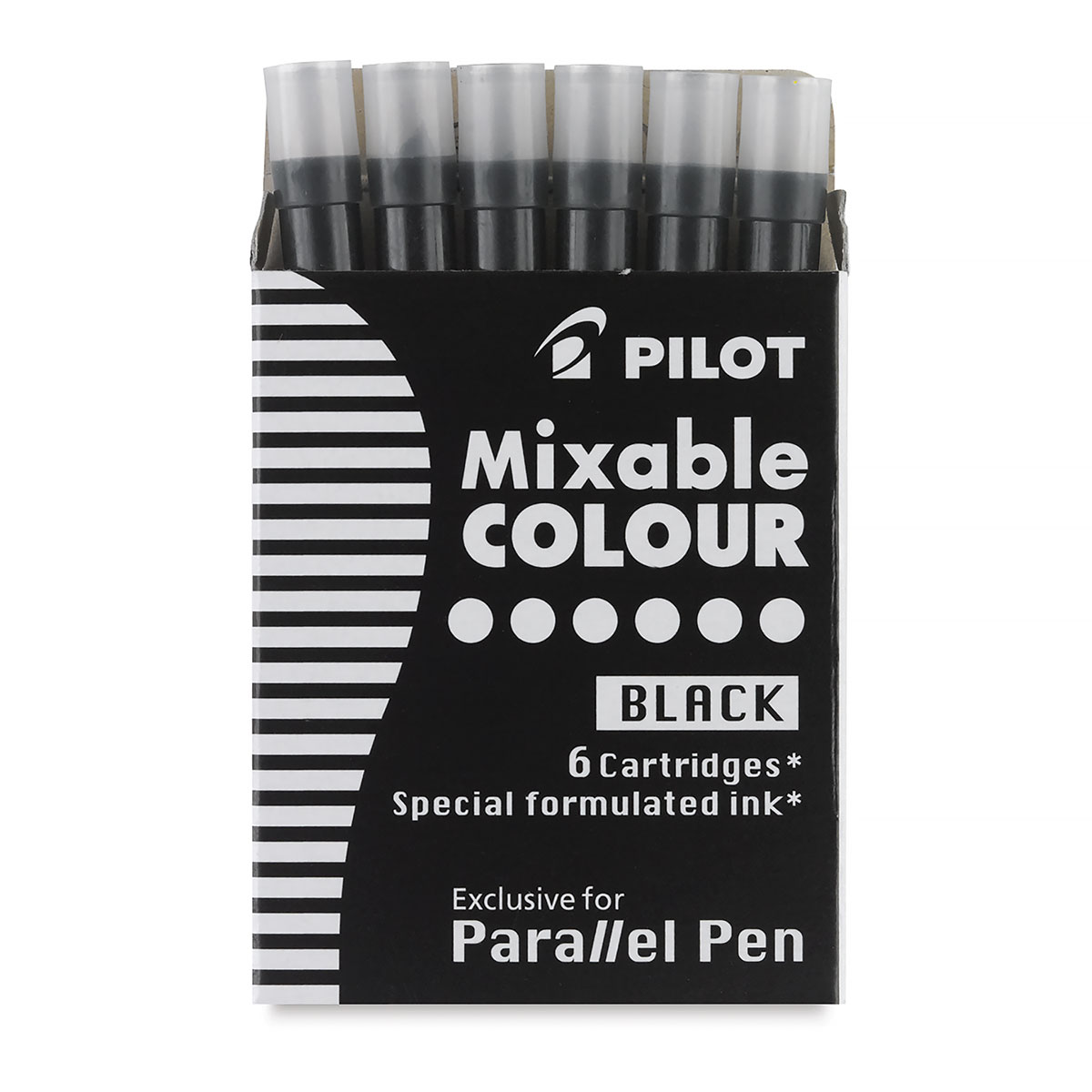 Pilot Parallel Ink Cartridges in Black - Pack of 6