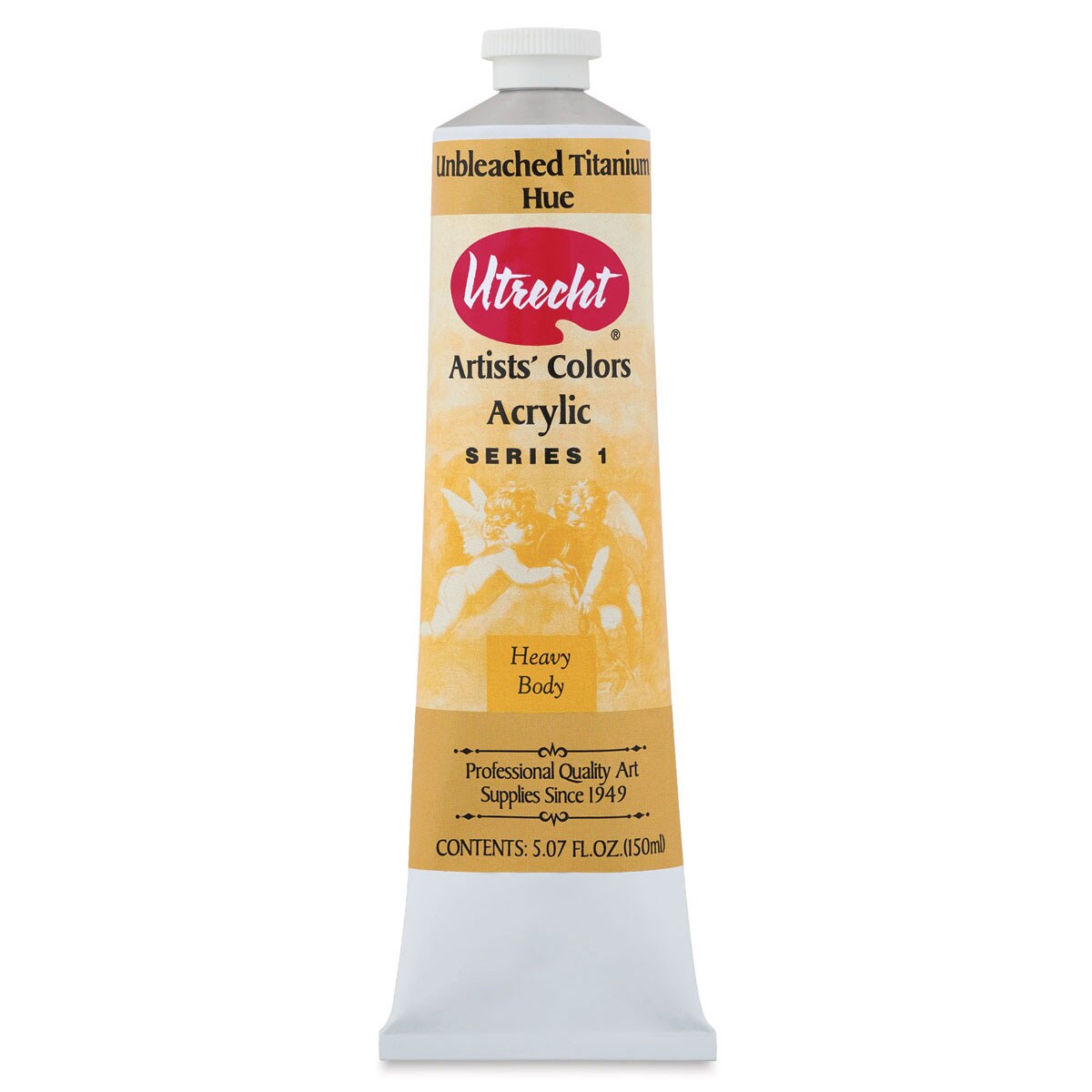 Utrecht Artists' Acrylic Paint - Unbleached Titanium, 5 oz tube