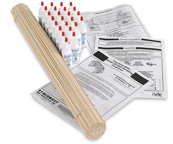 Midwest Products Bridge Building Class Pack - Basswood
