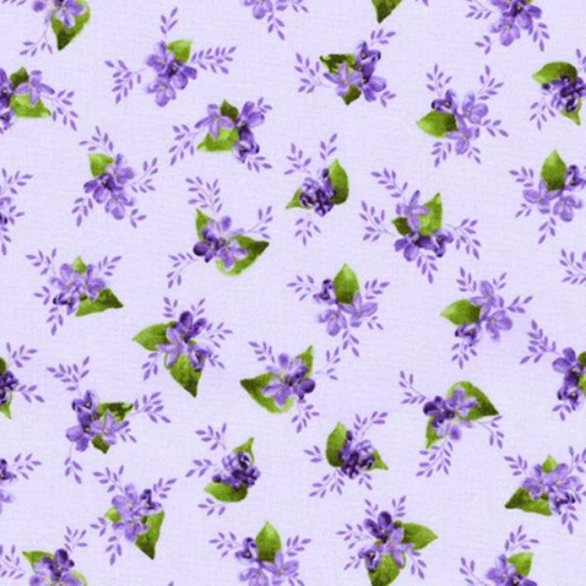 Robert Kaufman Fabrics Flowerhouse Debbie Beaves Elizabeth Garden Foulard Lilac