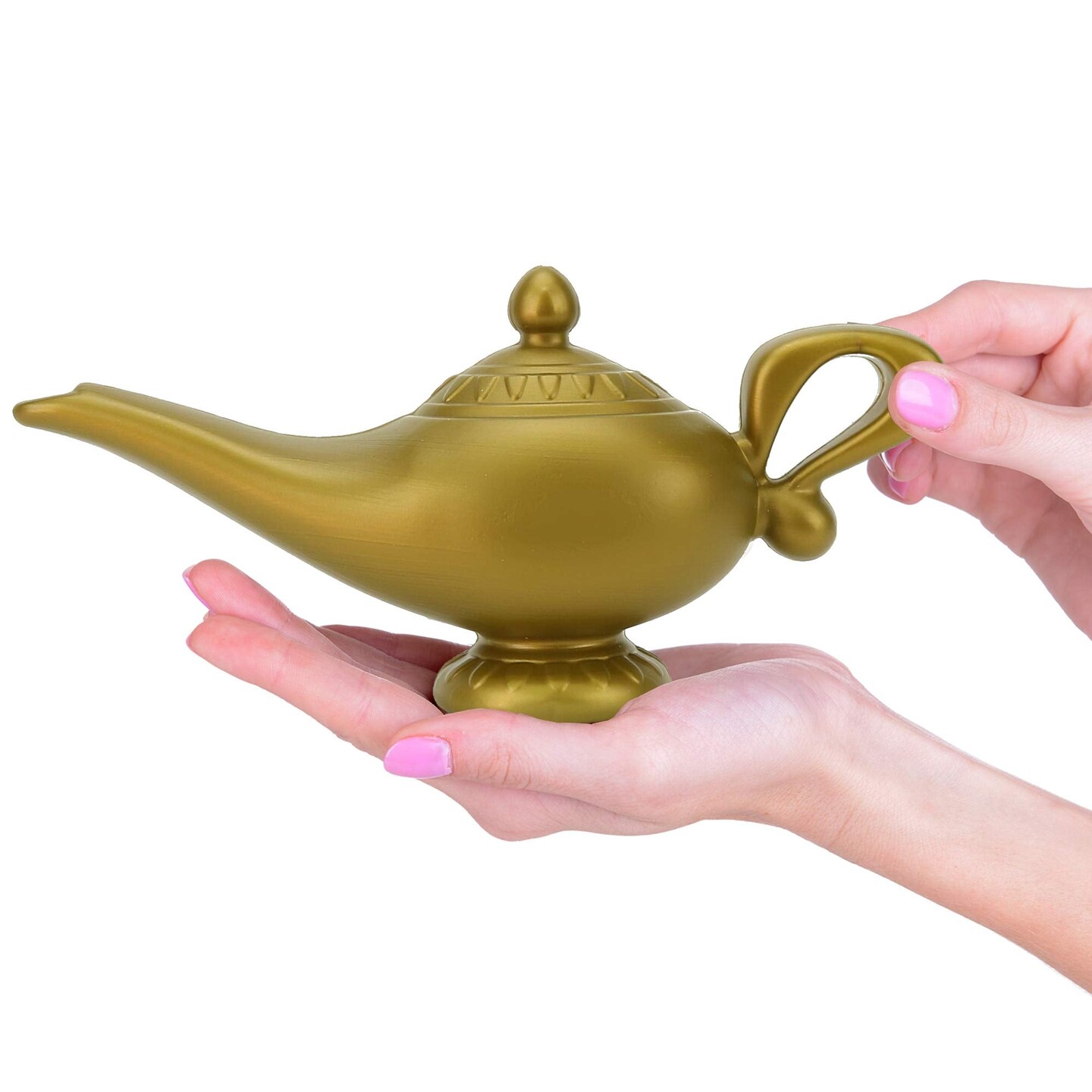 Arabian Genie Oil Lamp - Aladdin's Gold Magic Genie Lamp Costume Accessory - 1 Piece