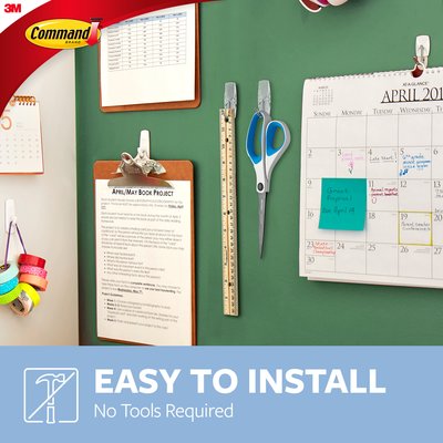 Command™ Medium Clear Wire Toggle Hook Value Pack 17065CLR-VP