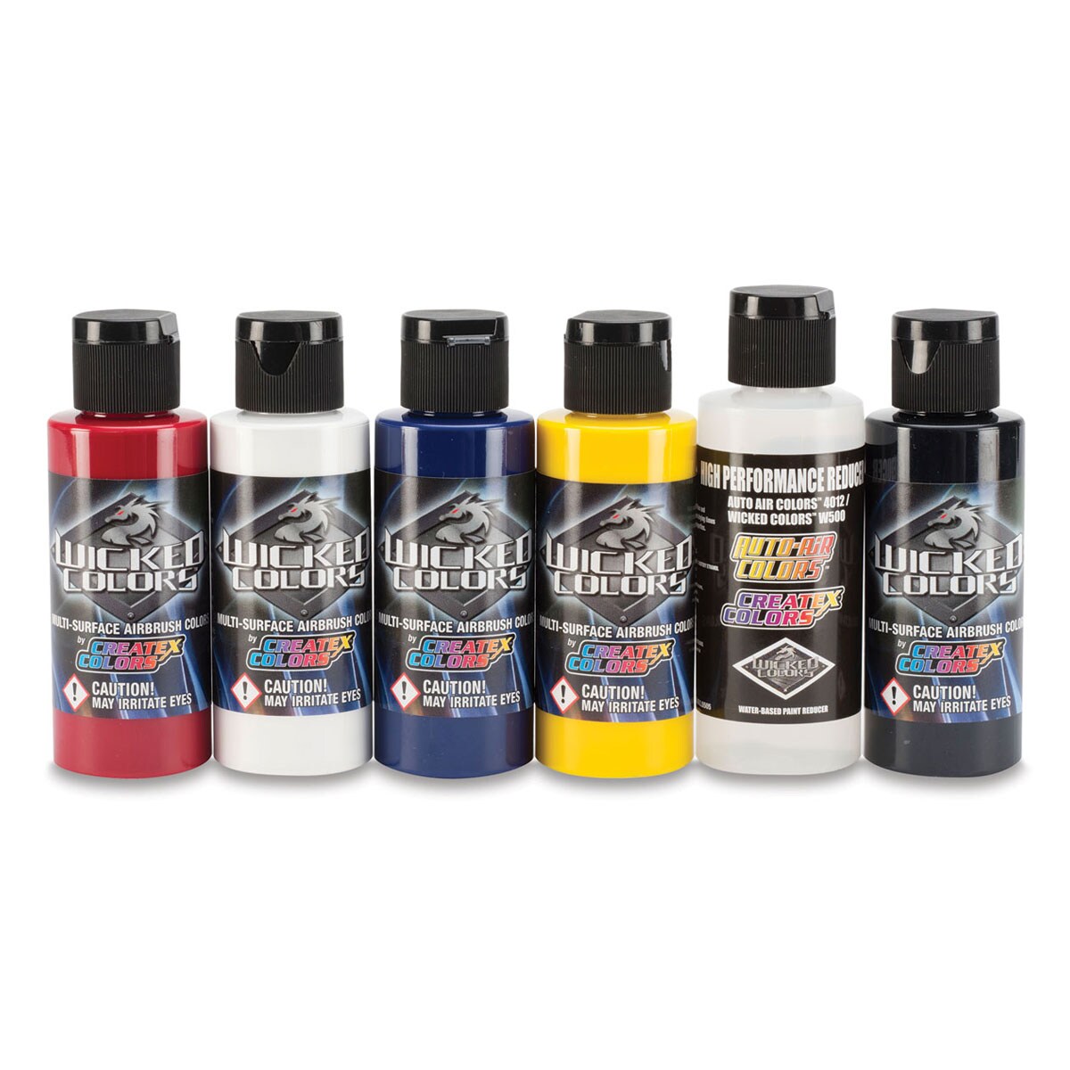 Createx Wicked Colors Airbrush Color - 2 oz, Set of 6, Detail Sampler