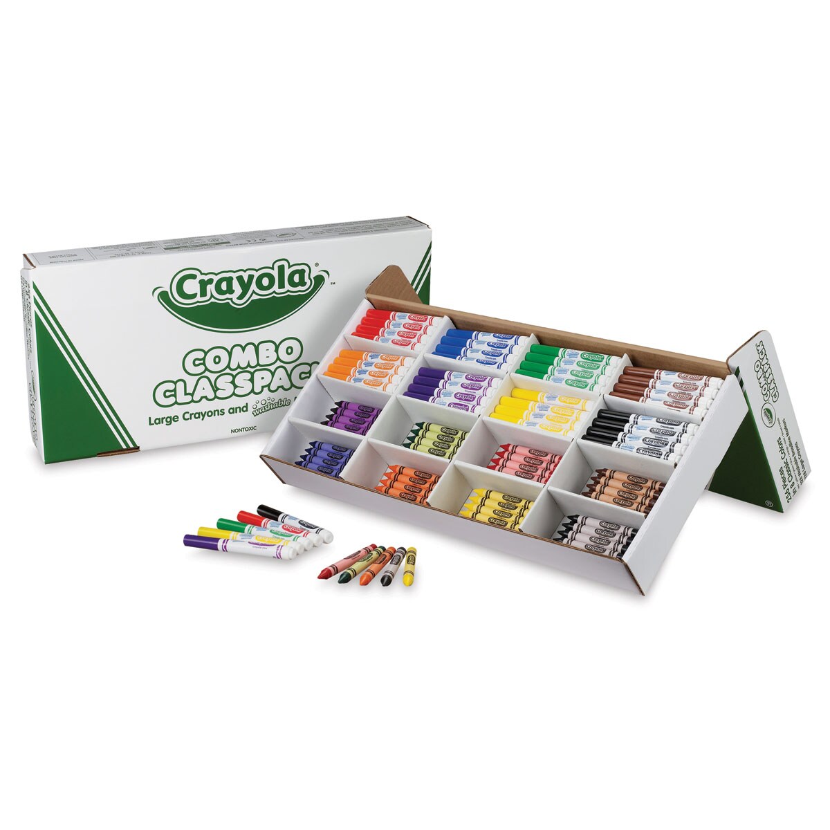 Crayola Crayons And Washable Markers Classpack Large Size Assorted Colors  Box Of 256 - Office Depot