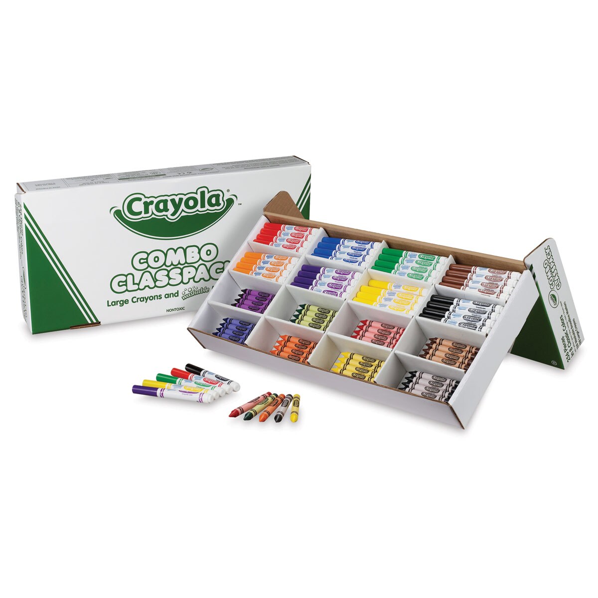 Crayola Combo Classpack - Large Size Crayons and Washable Markers, Pkg of 256