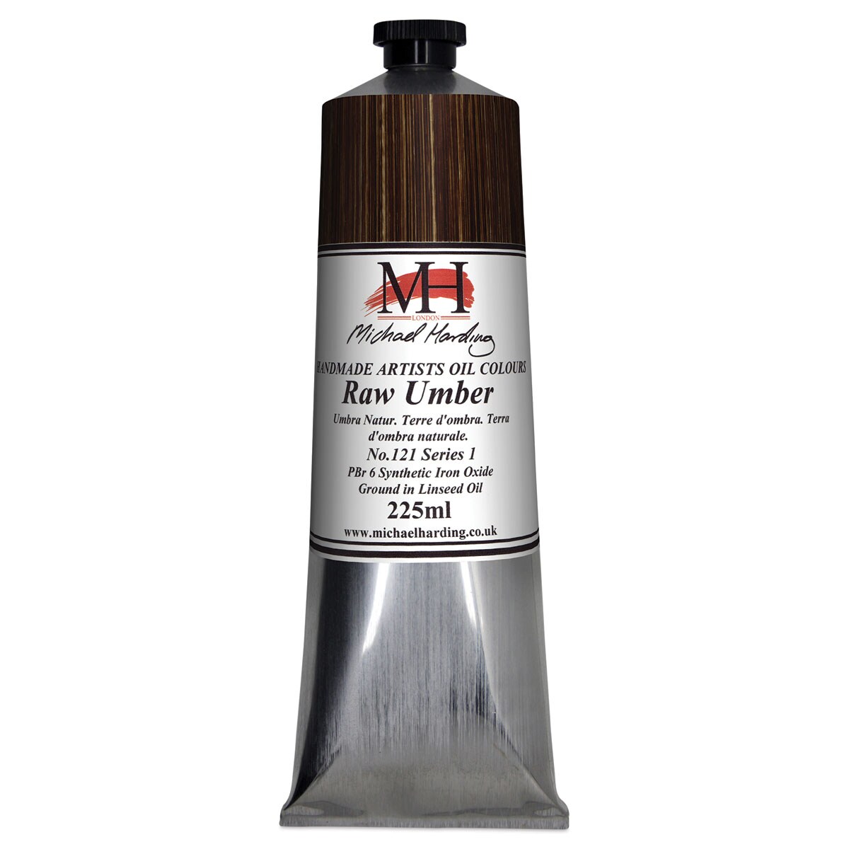 Michael Harding Artists Oil Color - Raw Umber, 225 ml tube