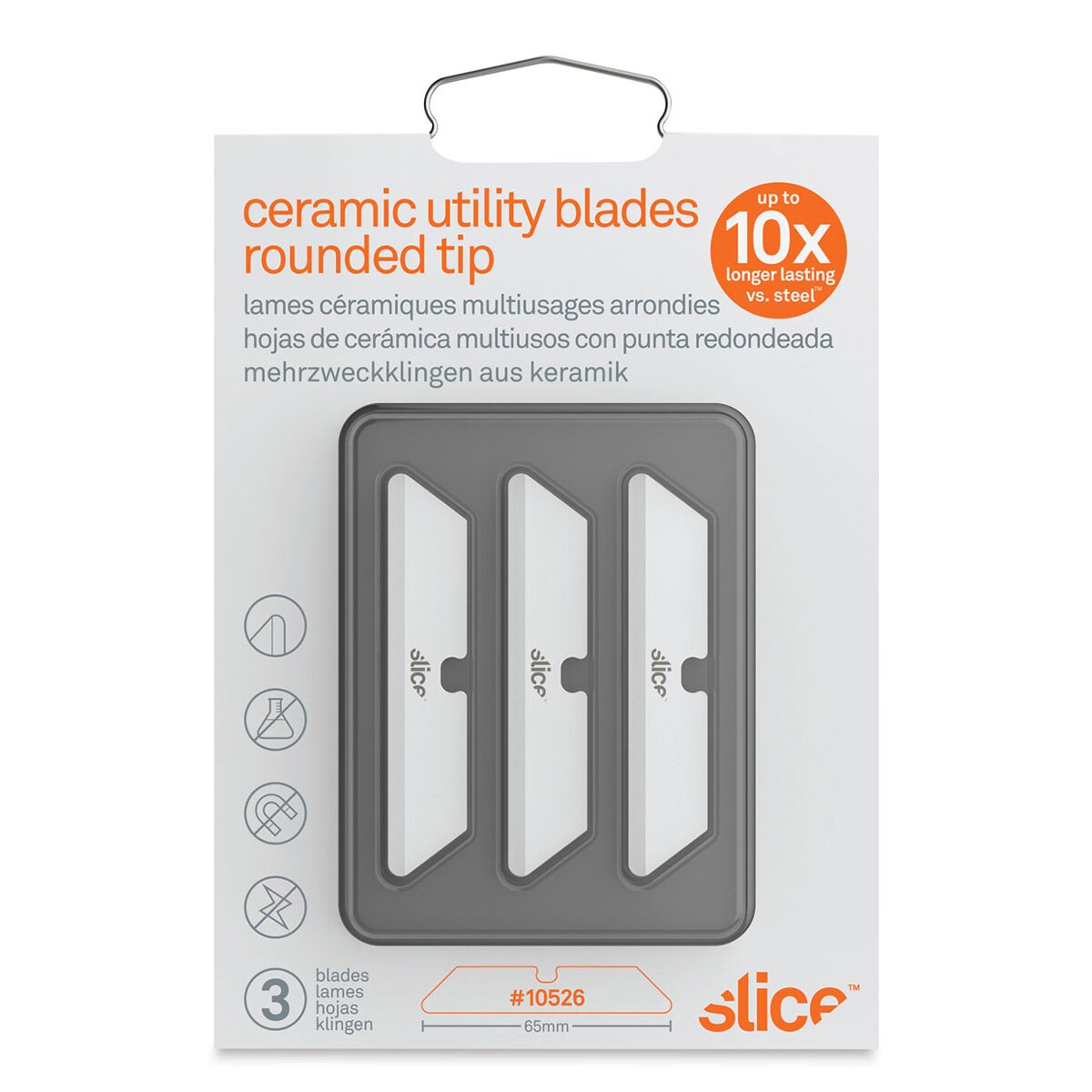 Slice Manual Utility Knife Replacement Blades, Pkg of 3