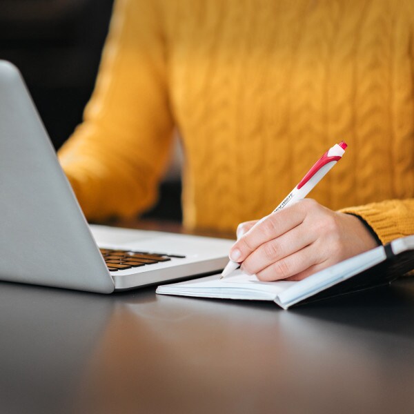 GlideWrite Ballpoint Pen with TechniFlo Ink, (1.0mm) Medium Line, Black