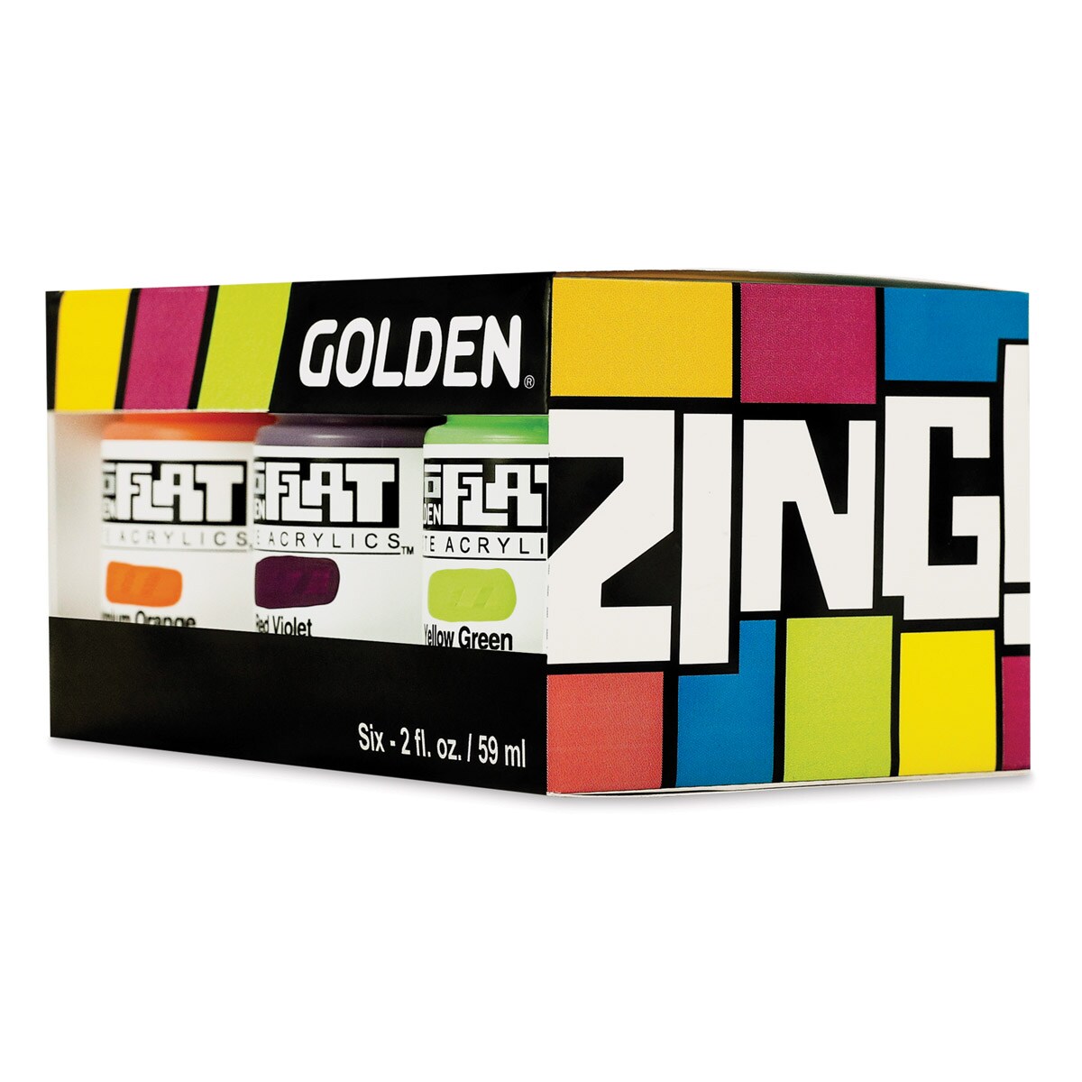 Golden SoFlat Matte Acrylic Paint - Zing, Set of 6, 59 ml, Jar | Michaels