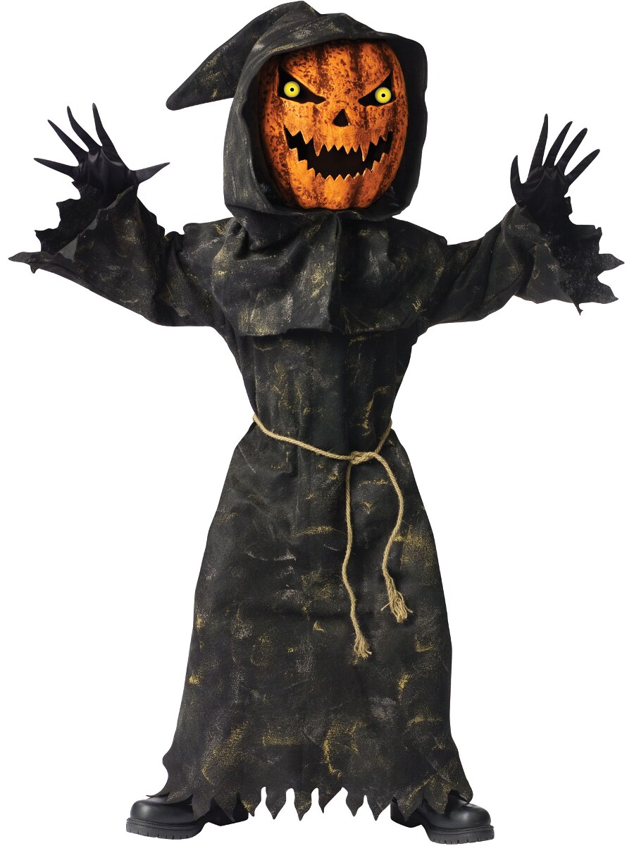Terror Farm Wicked Bobble Head Pumpkin Creature Boy&#x27;s Costume