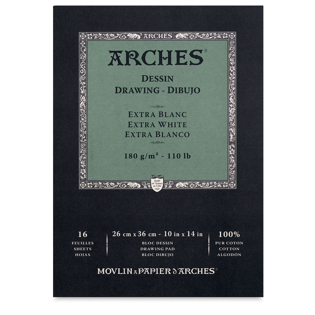 Arches Drawing Paper Block 10" x 14", Extra White, 16 Sheets Michaels