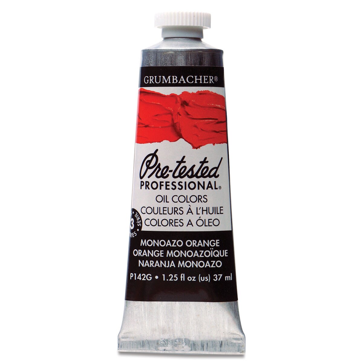 Grumbacher Pre-Tested Artists' Oil Color - Mono Azo Orange, 1.25 oz tube