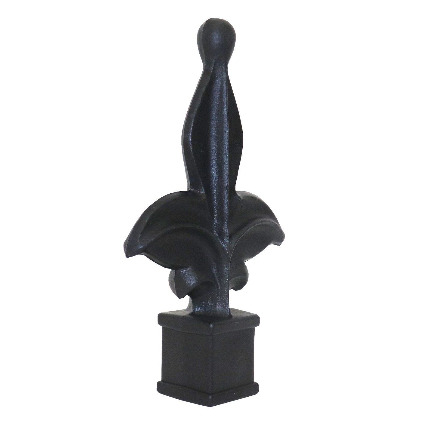 Fence Finials  Fleur De Lis Polypropylene Premium Fence Finial Toppers Multi Pack - Black