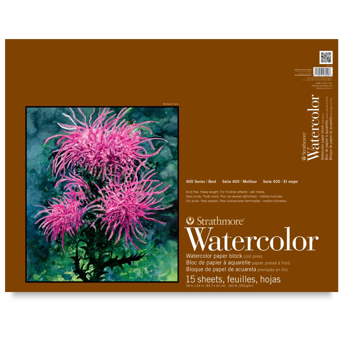 Strathmore 400 Series Watercolor Block - 18&#x22; x 24&#x22;, 15 Sheets