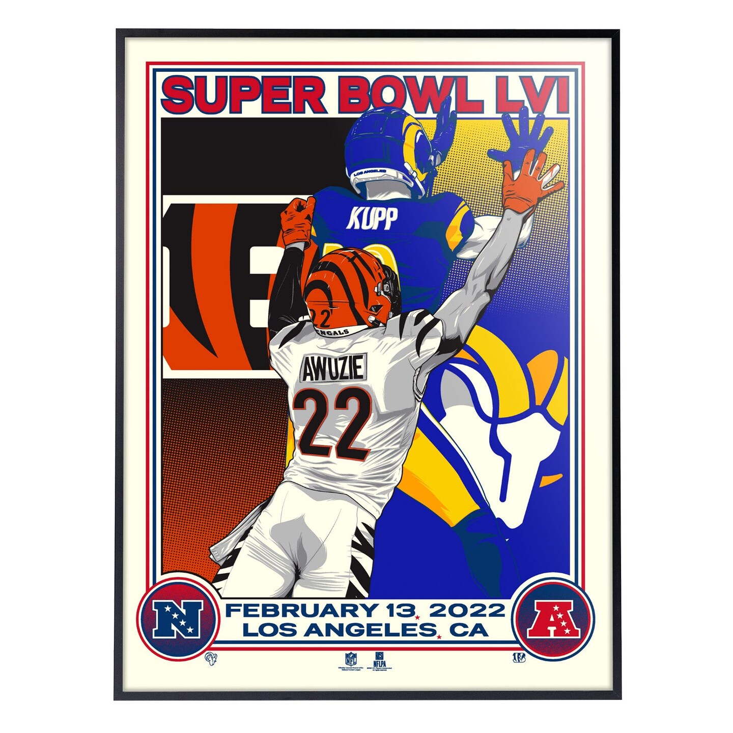 Phenom Gallery Superbowl LVI Matchup 18x24 Serigraph (Printer Proof)