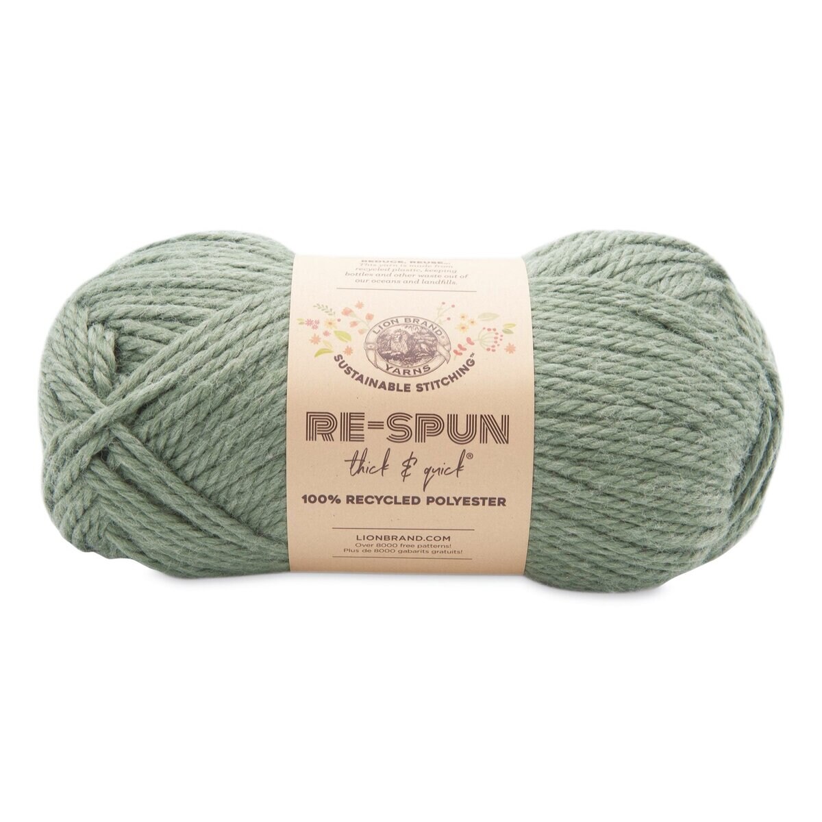 Lion Brand Re-Spun Thick &#x26; Quick Yarn - Spruce, 223 yds