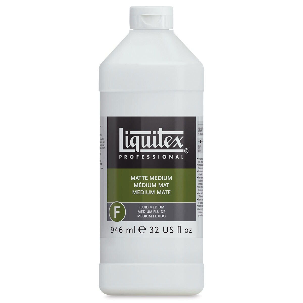 Liquitex Fluids Acrylic Medium - Matte, 32 oz bottle