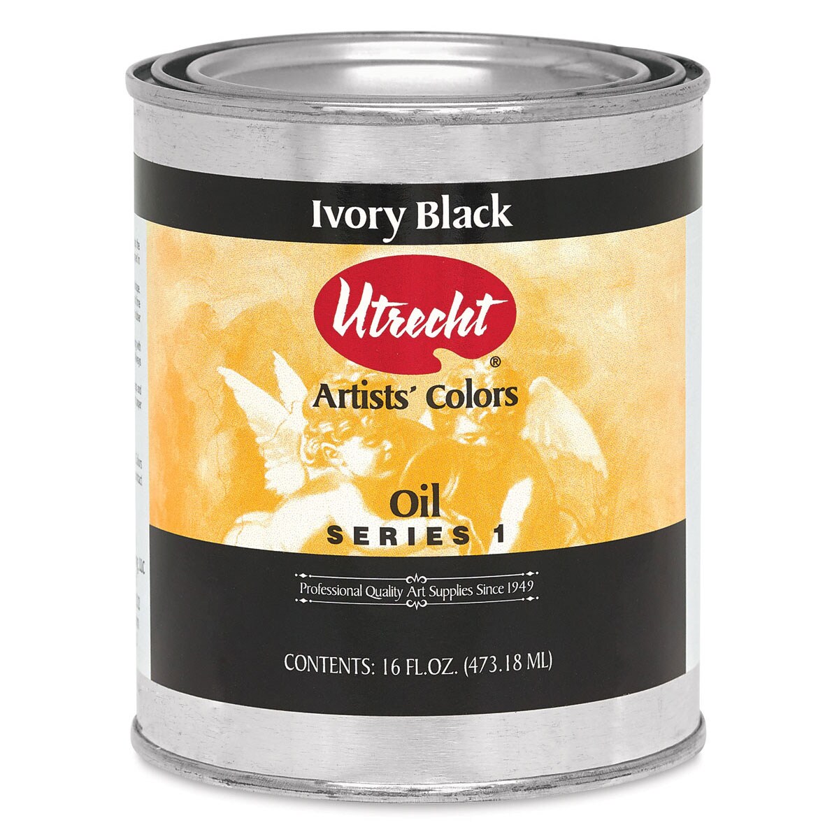 Utrecht Artists&#x27; Oil Paint - Ivory Black, 16 oz Can