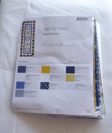 Sweet Stars Runner 16 x 44 by Thrilled to Pieces, all cotton fabric. Sold as...