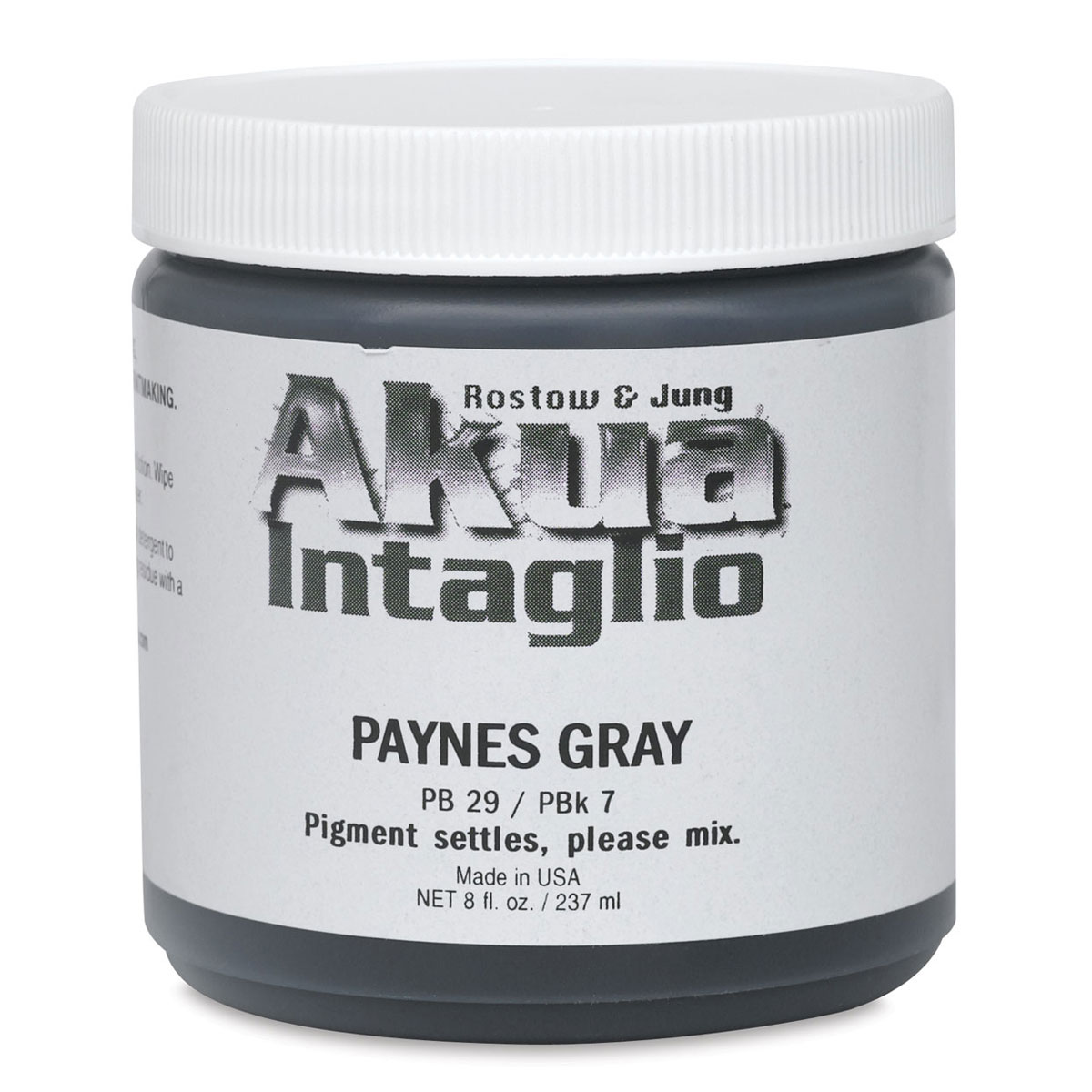 Akua Intaglio Ink - Paynes Gray, 237 ml