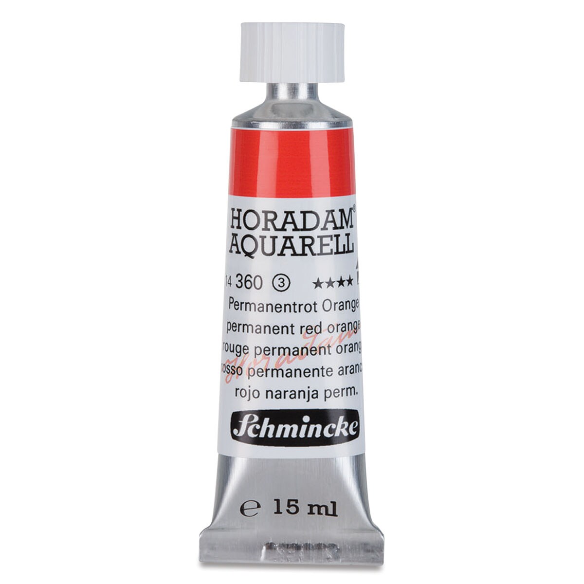 Schmincke Horadam Aquarell Watercolor - Permanent Red Orange, 15 ml tube