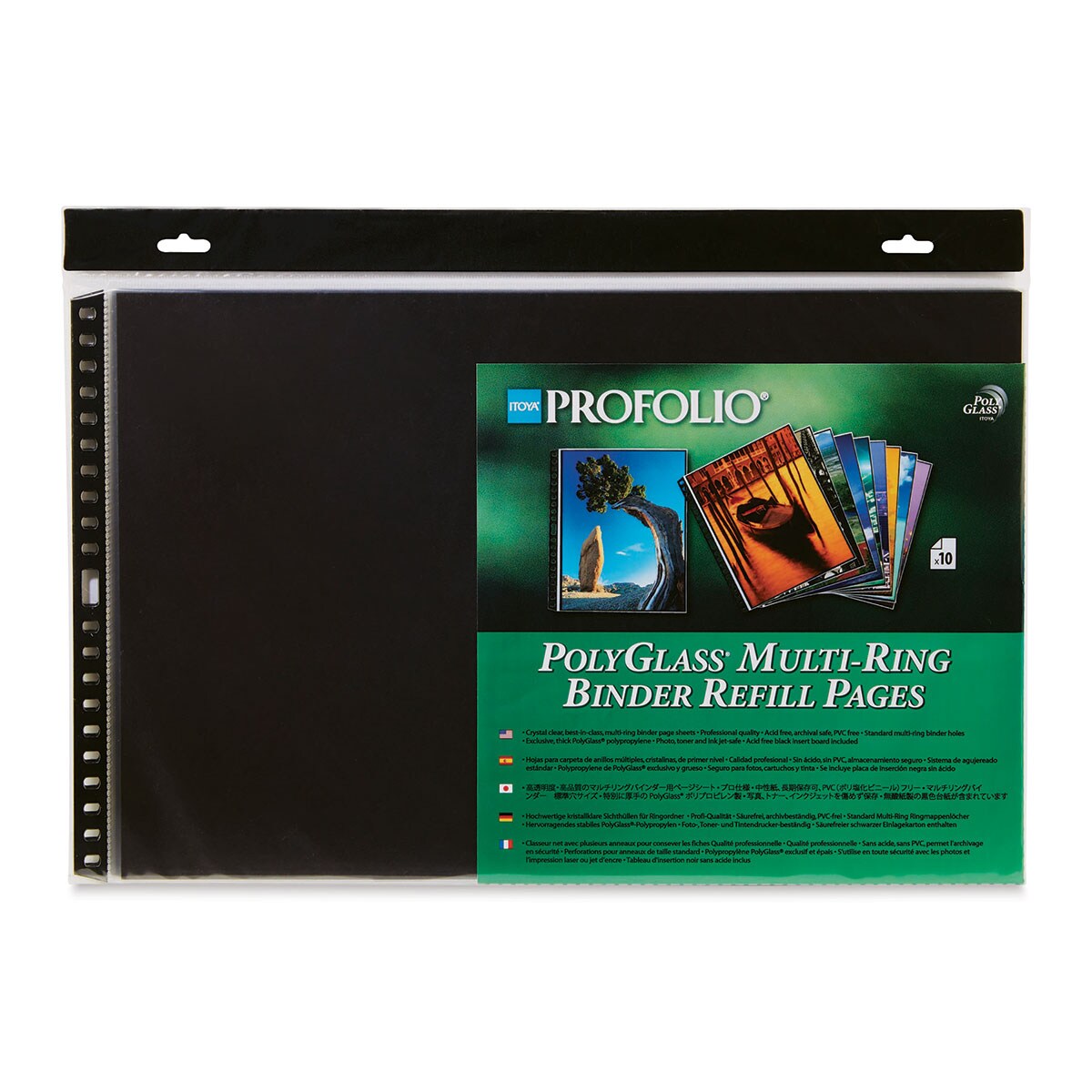 Itoya PolyGlass Refill Page Pack - 17&#x22; x 11&#x22;, Landscape, Pkg of 10
