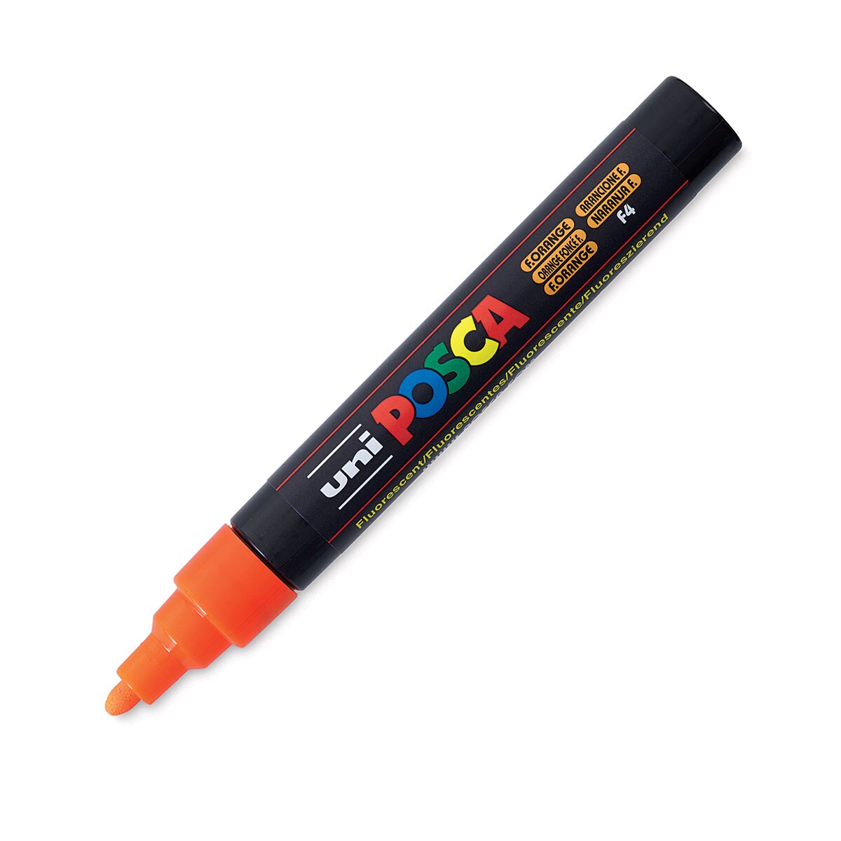 Uni Posca Paint Marker - Fluorescent Orange, Bullet Tip, 2.5 mm