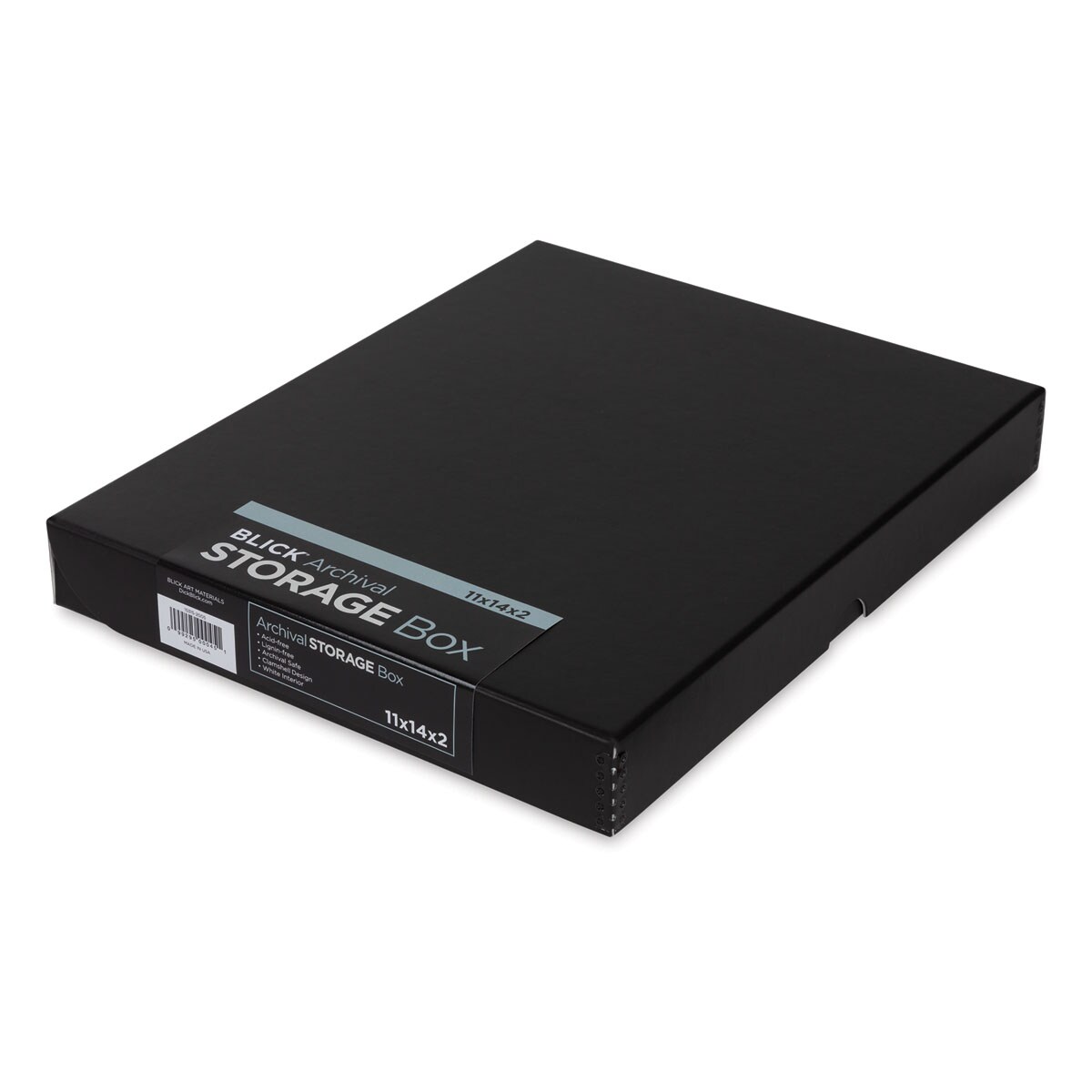 Blick Archival Storage Box - 11&#x22; x 14&#x22; x 1-3/4&#x22;, Black