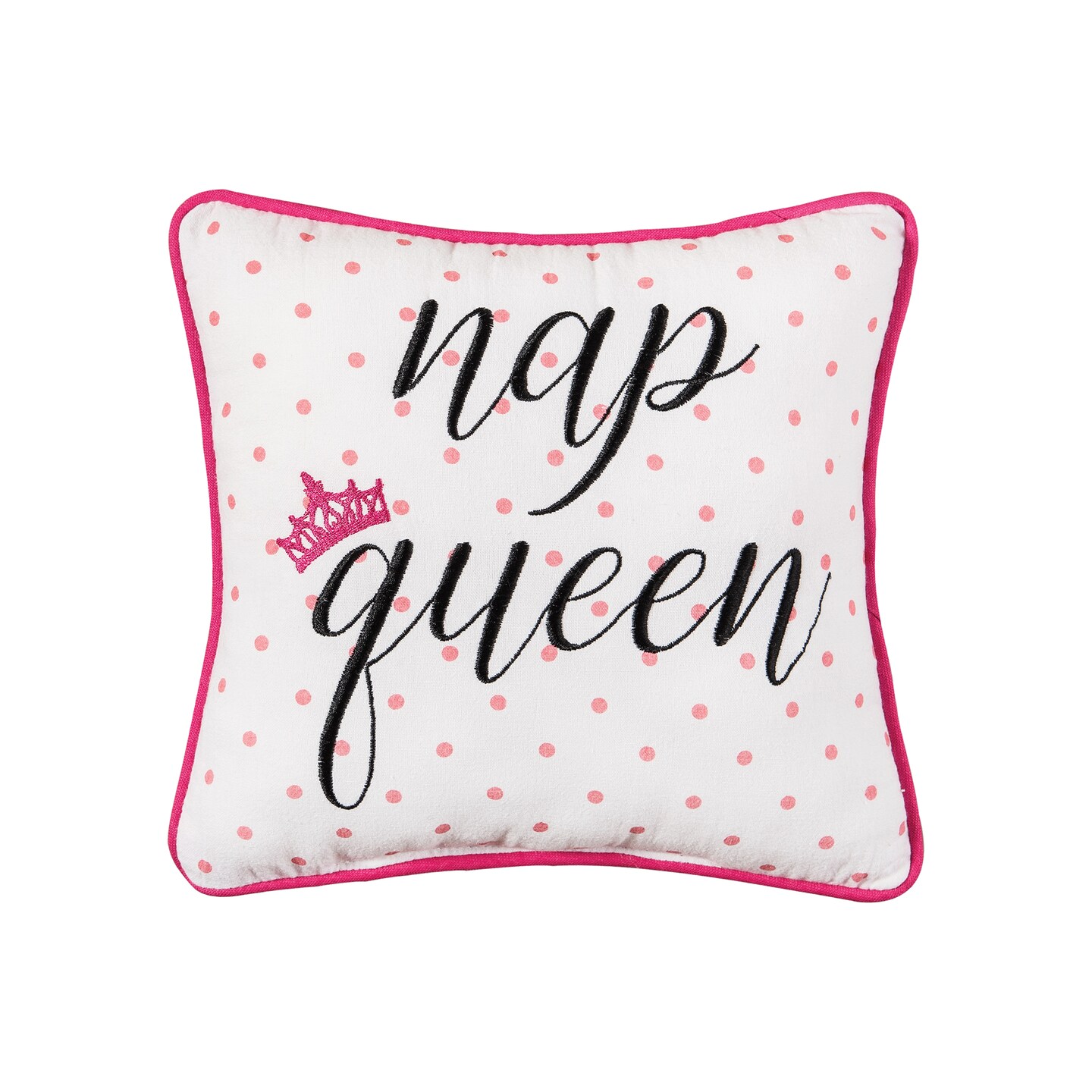 10 x 10 Nap Queen Printed and Embroidered Small Petite Throw Pillow Michaels