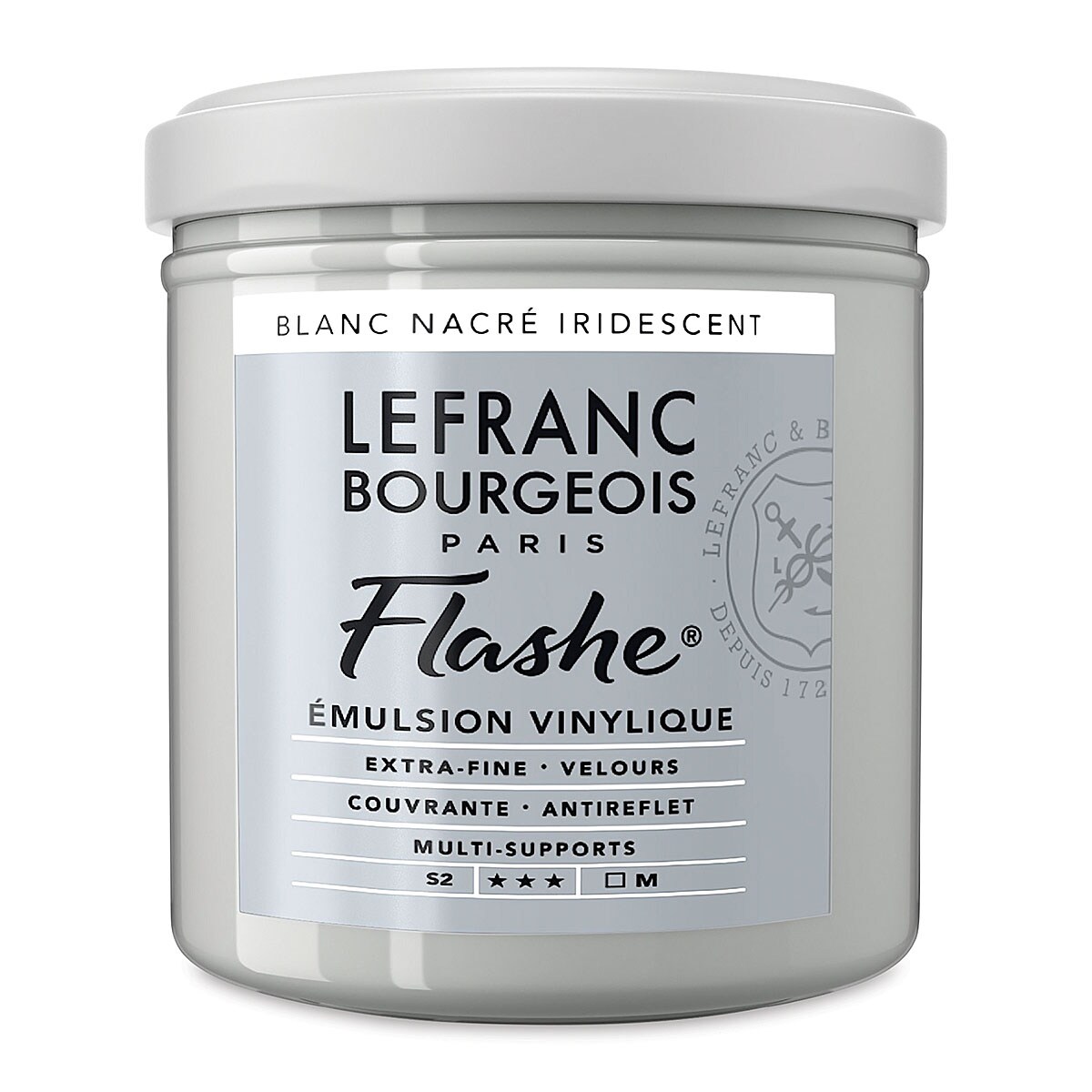 Lefranc &#x26; Bourgeois Flashe Vinyl Paint -  Iridescent Pearl White, 125 ml jar