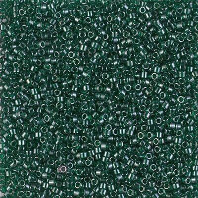 Miyuki Delica Bead 11/0, DB1894, Transparent Emerald Luster, 5 grams