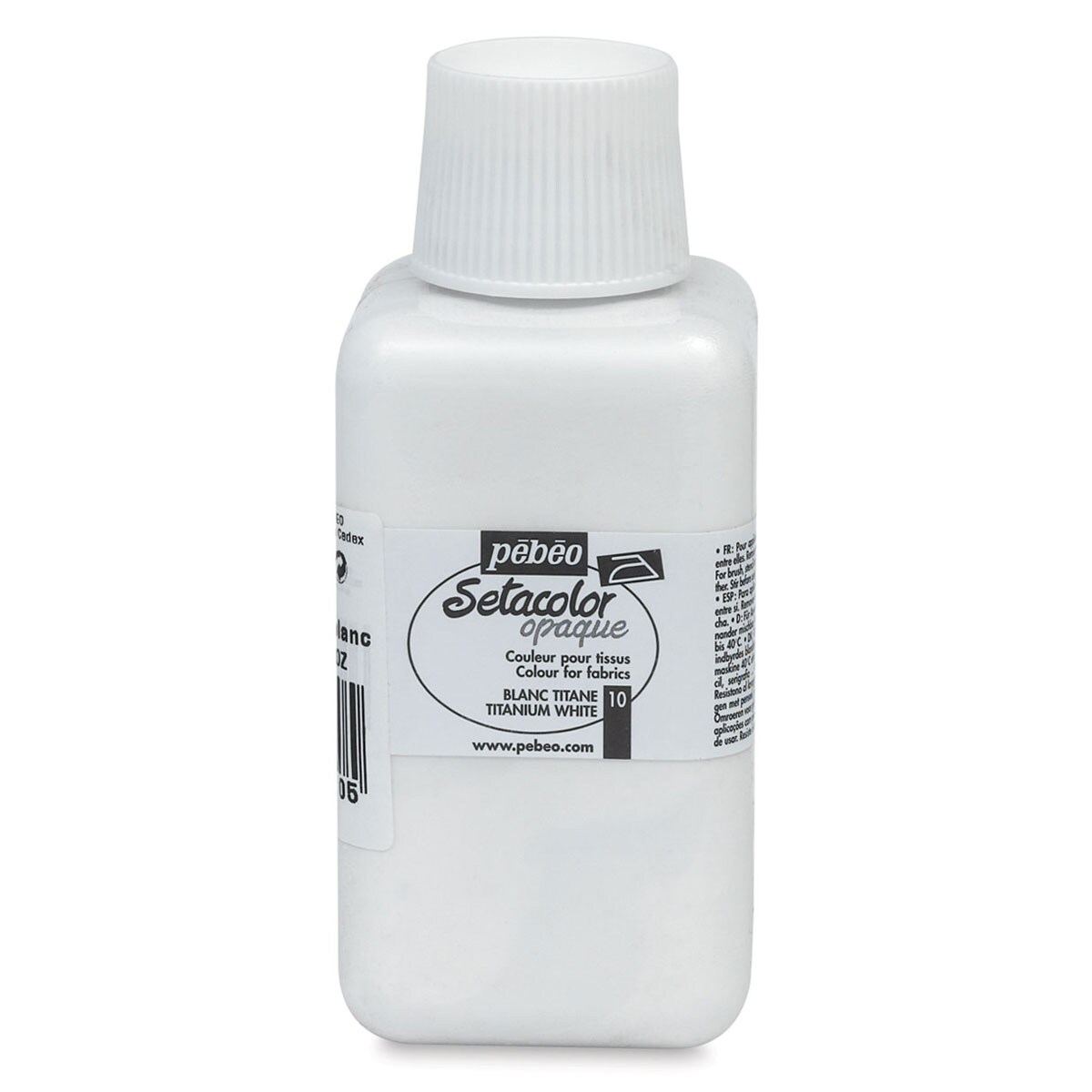 Pebeo Setacolor Fabric Paint - White, Opaque, 250 ml bottle