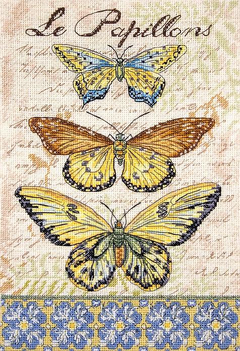 Vintage Butterfly Letistitch Counted Cross Stitch Kit