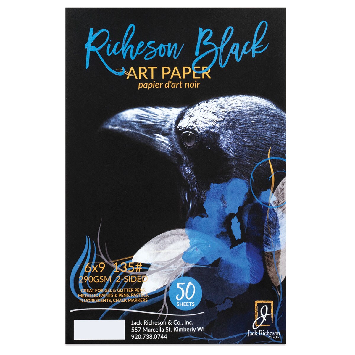Richeson Black Art Paper Bulk Pack - 6&#x22; x 9&#x22;, 50 Sheets