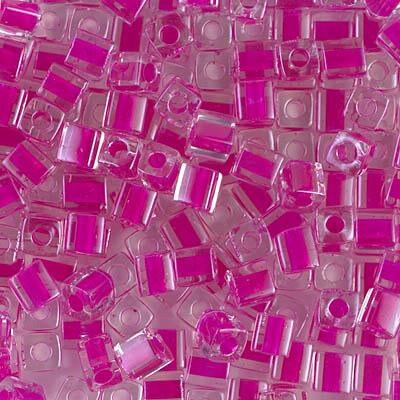 Miyuki 4mm Cube, SB-209, Fuchsia Lined Crystal | Michaels