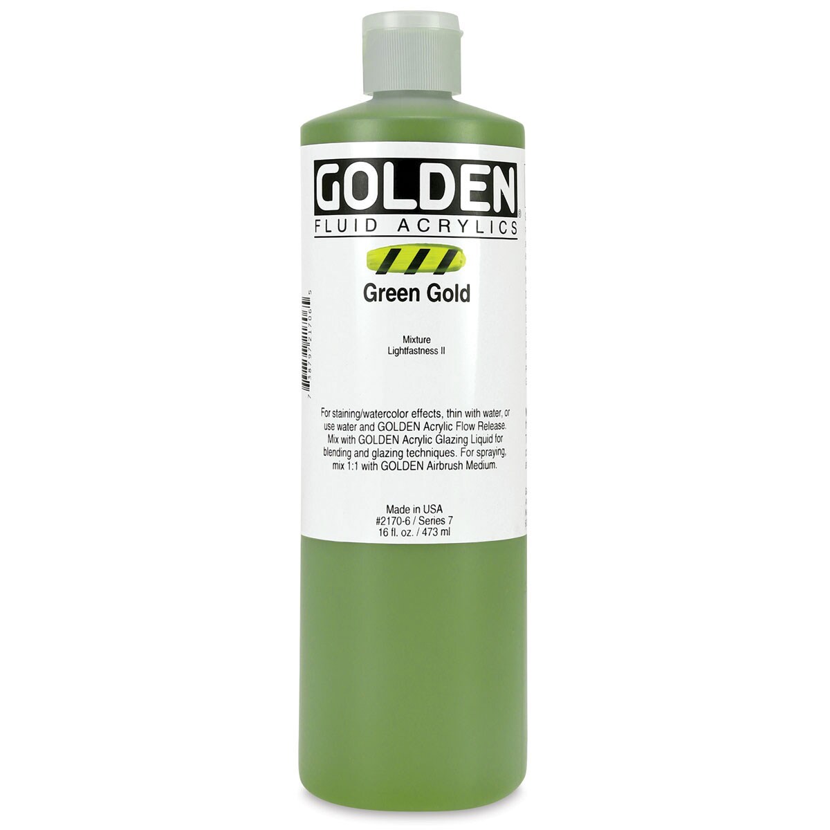 Golden Fluid Acrylics Green Gold, 16 oz bottle Michaels