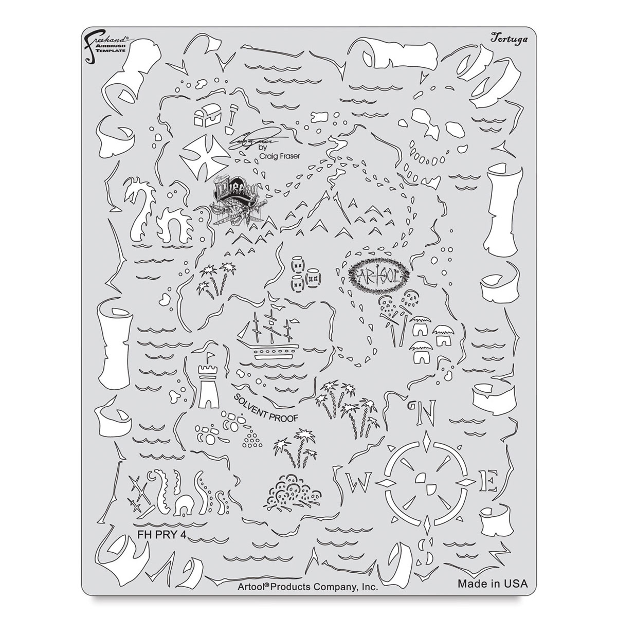 Iwata Artool Freehand Template - Piracy Tortuga