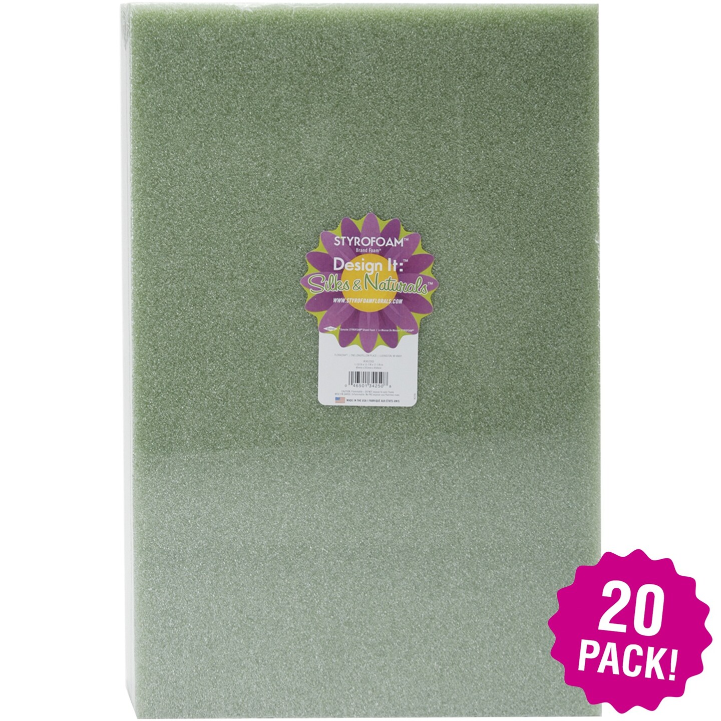 Styro Block 18&#x22;X12&#x22;X2&#x22; 20/Pkg