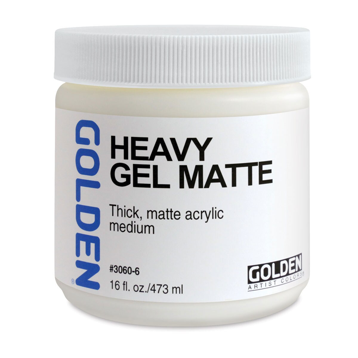 Golden Heavy Acrylic Gel Medium - Matte, 16 oz jar