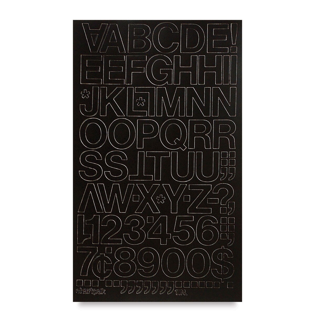 Chartpak Vinyl Letters &#x2013; 1&#x22; Capital Letters, Black
