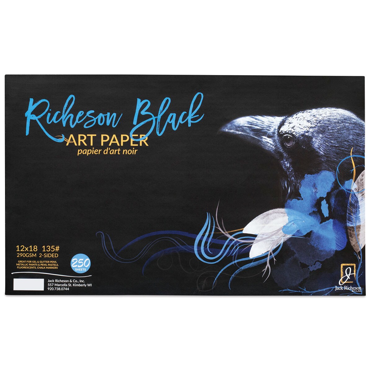 Richeson Black Art Paper Bulk Pack -  12&#x22; x 18&#x22;, 250 Sheets