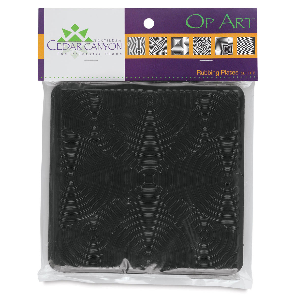 Cedar Canyon Rubbing Plates Set of 6, Op Art Michaels