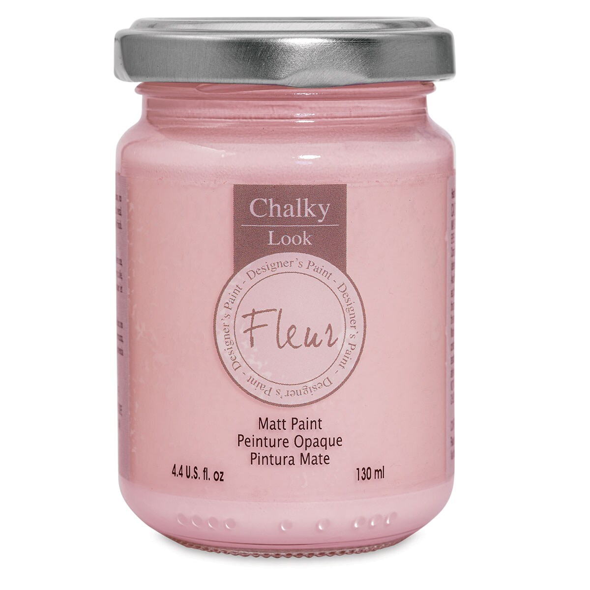 Fleur Chalky Look Paint - Pretty Ballerina, 4.4 oz jar